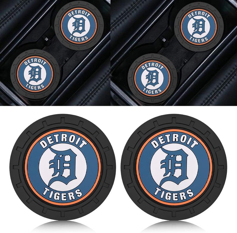 EMIJOY Tigers Car Cup Holder Coasters for Baseball Fans,Detroit Tigers Car Coasters for Vehicle Drink Holder,Baseball Stuffs Detroit Tigers Car Cup Holder Insert,Souvenir/Gifts for Baseball Fans,Car Cup Mat - Image 4